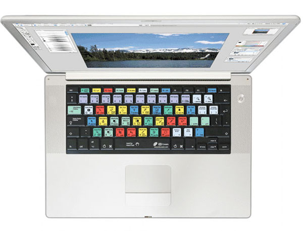 MacBook Pro настолько популярен среди постоянных пользователей Photoshop, что для него разработали специальную накладку с обозначением горячих клавиш