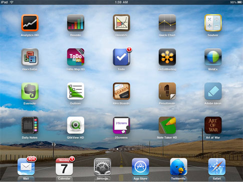 Ярлыки приложений для iPad