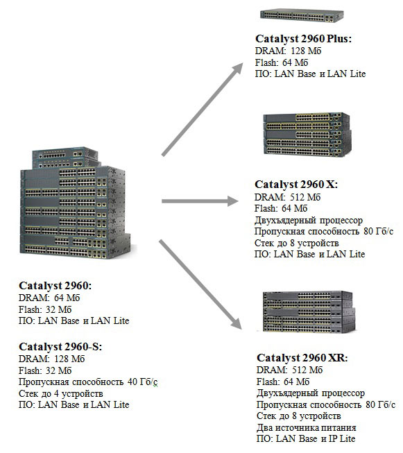    Cisco Catalyst 2960:  