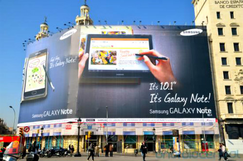 Планшет Galaxy Note 10.1 уже появился на баннерах (и не только в интернете!)