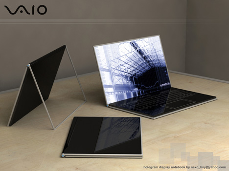 Ноутбук Sony Vaio Zoom. В выключенном состоянии экран устройства выглядит как обычное стекло