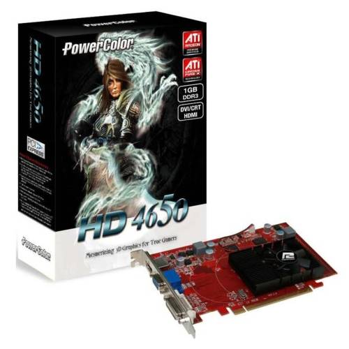   PowerColor Radeon HD 4650 600 Mhz PCI-E 2.0 1024 Mb 1334 Mhz 128 bit DVI HDMI HDCP (AX4650 1GBK3-H)  2