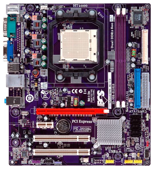    ECS GeForce6100PM-M2 (V7.0) (GeForce6100PM-M2)  1