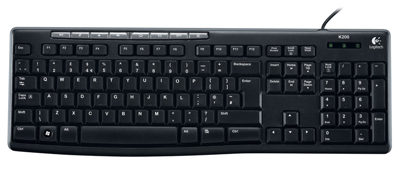   Logitech Keyboard K200 for Business Black USB (920-002779)  2