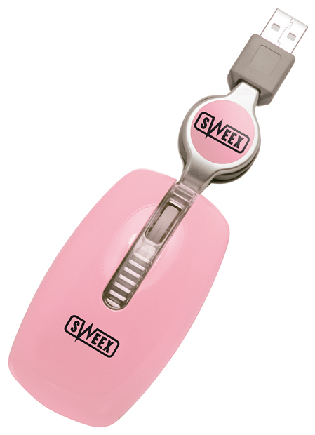   Sweex MI039 Notebook Optical Mouse Baby Pink USB (MI039)  1