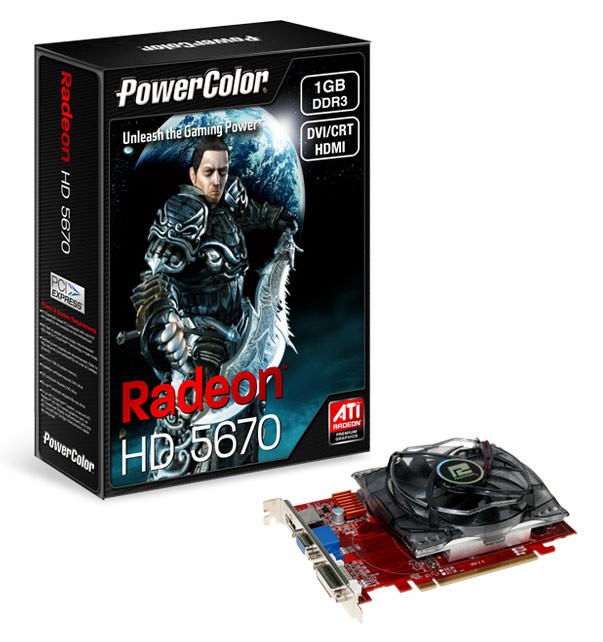   PowerColor Radeon HD 5670 775Mhz PCI-E 2.1 1024Mb 1334Mhz 128 bit DVI HDMI HDCP (AX5670 1GBK3-H)  3