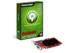   PowerColor Radeon HD 5450 650Mhz PCI-E 2.1 2048Mb 800Mhz 64 bit DVI HDMI HDCP (AX5450 2GBK3-SHV2)  2