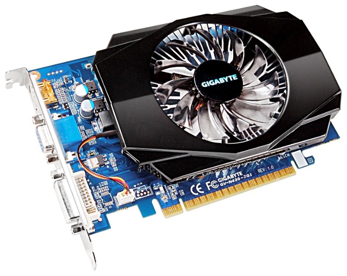   Gigabyte GeForce GT 430 700Mhz PCI-E 2.0 2048Mb 1600Mhz 128 bit DVI HDMI HDCP (GV-N430-2GI)  1