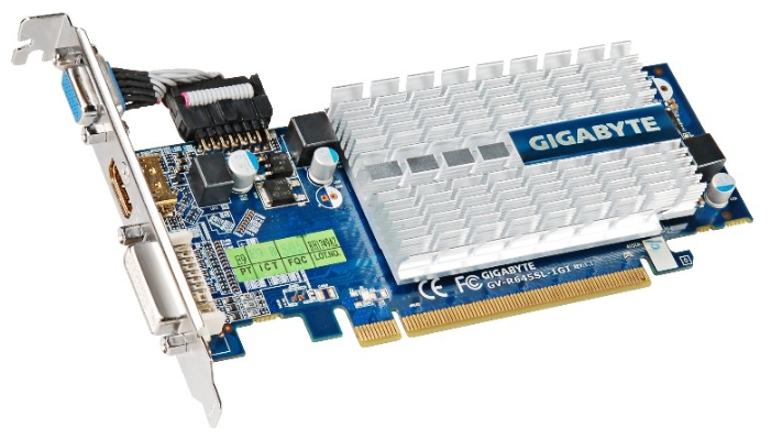   Gigabyte Radeon HD 6450 625Mhz PCI-E 2.1 1024Mb 1333Mhz 64 bit DVI HDMI HDCP (GV-R645SL-1GI)  1