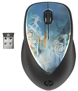   HP H2F43AA X4000 Cowa Bunga Mouse Black-Blue USB (H2F43AA)  2