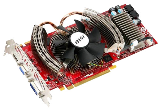   MSI Radeon HD 4870 750 Mhz PCI-E 2.0 1024 Mb 3600 Mhz 256 bit DVI HDMI HDCP (R4870-MD1G)  1
