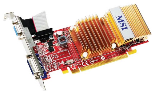   MSI Radeon HD 4350 600 Mhz PCI-E 2.0 512 Mb 1000 Mhz 64 bit DVI HDCP (R4350-D512H)  2
