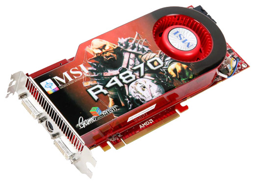   MSI Radeon HD 4870 750 Mhz PCI-E 2.0 1024 Mb 3600 Mhz 256 bit 2xDVI TV HDCP YPrPb (R4870-T2D1G)  1