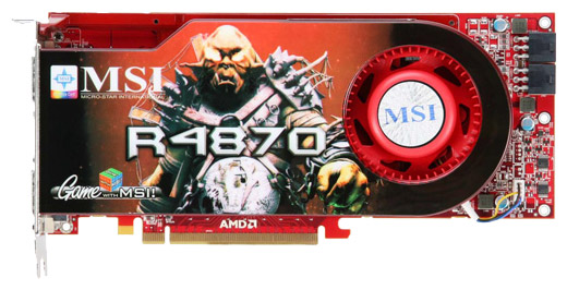   MSI Radeon HD 4870 750 Mhz PCI-E 2.0 1024 Mb 3600 Mhz 256 bit 2xDVI TV HDCP YPrPb (R4870-T2D1G)  2