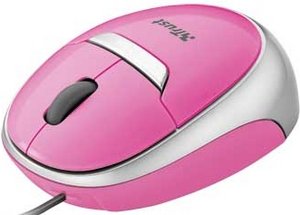  Trust Retractable Optical Mini Mouse MI-2850Sp pink USB 15488  #1