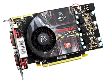  XFX Radeon HD 5750 740Mhz PCI-E 2.1 1024Mb 4800Mhz 128 bit 2xDVI HDCP Cool