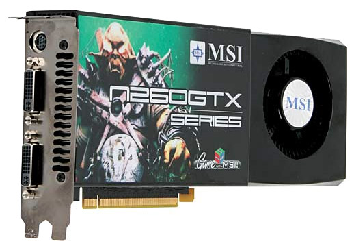 Видеокарта MSI GeForce GTX 260 576 Mhz PCI-E 2.0 896 Mb 1998 Mhz 448 bit 2xDVI TV HDCP YPrPb