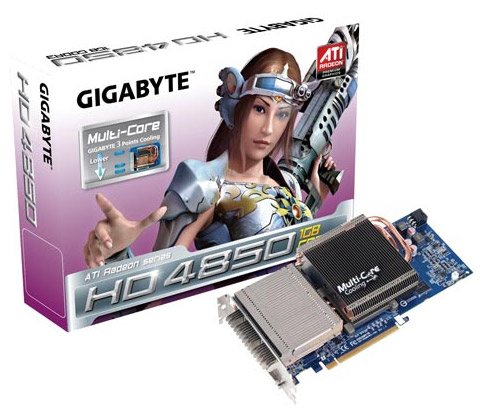  Gigabyte Radeon HD 4850 640 Mhz PCI-E 2.0 1024 Mb 1880 Mhz 256 bit DVI HDMI HDCP GV-R485MC-1GI  #1