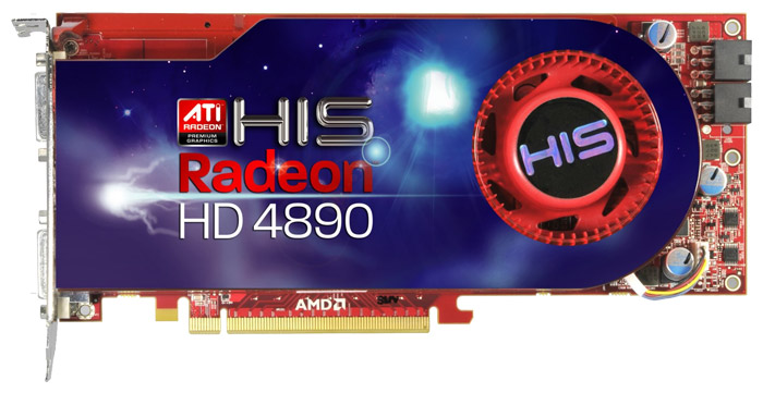  HIS Radeon HD 4890 850 Mhz PCI-E 2.0 1024 Mb 3900 Mhz 256 bit 2xDVI TV HDCP YPrPb