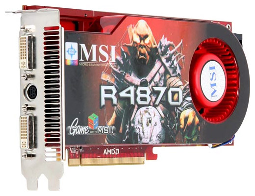  MSI Radeon HD 4870 750 Mhz PCI-E 2.0 512 Mb 3600 Mhz 256 bit 2xDVI TV HDCP YPrPb