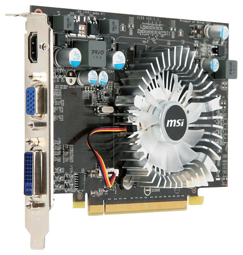  MSI GeForce GT 220 650 Mhz PCI-E 2.0 1024 Mb 1600 Mhz 128 bit DVI HDMI HDCP