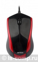Купить Мышь A4 Tech N-400 Black/Red USB (N-400-2) фото 1