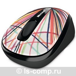   Microsoft Wireless Mobile Mouse 3500 Artist Edition Mike Perry - Design 1 White-Black USB (GMF-00131)  2