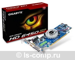   Gigabyte Radeon HD 6450 625Mhz PCI-E 2.1 512Mb 1600Mhz 64 bit DVI HDMI HDCP (GV-R645D3-512I)  1