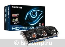 Купить Видеокарта Gigabyte Radeon HD 7970 1100Mhz PCI-E 3.0 3072Mb 6000Mhz 384 bit DVI HDMI HDCP (GV-R797TO-3GD) фото 1