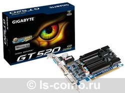   Gigabyte GeForce GT 520 810Mhz PCI-E 2.0 1024Mb 1333Mhz 64 bit DVI HDMI HDCP (GV-N520D3-1GI)  2