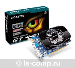   Gigabyte GeForce GT 440 830Mhz PCI-E 2.0 1024Mb 1800Mhz 128 bit DVI HDMI HDCP (GV-N440D3-1GI)  1