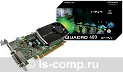   PNY Quadro 400 PCI-E 2.0 512Mb 64 bit DVI (VCQ400-PB)  2