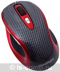   Prestigio M size Mouse PJ-MSL2W Carbon-Red USB (PJ-MSL2W)  1