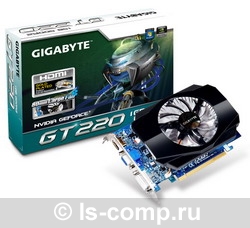   Gigabyte GeForce GT 220 506Mhz PCI-E 2.0 1024Mb 800Mhz 128 bit DVI HDMI HDCP (GV-N220D2-1GE)  2