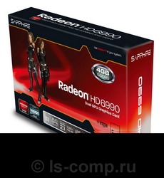 Купить Видеокарта Sapphire Radeon HD 6990 830Mhz PCI-E 2.1 4096Mb 5000Mhz 512 bit DVI HDCP (21193-00-40G) фото 3