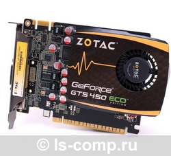   Zotac GeForce GTS 450 600Mhz PCI-E 2.0 1024Mb 1333Mhz 128 bit DVI HDMI HDCP (ZT-40508-10L)  2