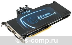 Купить Видеокарта EVGA GeForce GTX 580 850Mhz PCI-E 2.0 1536Mb 4196Mhz 384 bit 2xDVI Mini-HDMI HDCP (015-P3-1589-ER) фото 1