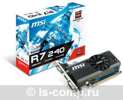   MSI Radeon R7 240 730Mhz PCI-E 3.0 2048Mb 1800Mhz 128 bit DVI HDMI HDCP Low Profile (R7 240 2GD3 LP)  3
