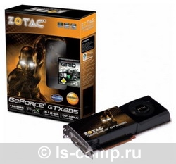   Zotac GeForce GTX 285 648 Mhz PCI-E 2.0 1024 Mb 2484 Mhz 512 bit 2xDVI TV HDCP YPrPb (ZT-285E3LA-FSP)  2