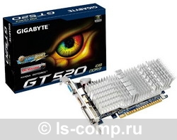   Gigabyte GeForce GT 520 810Mhz PCI-E 2.0 1024Mb 1200Mhz 64 bit DVI HDMI HDCP (GV-N520SL-1GI)  2