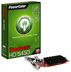 Видеокарта PowerColor Go! Green HD5450 512MB DDR3 HDMI