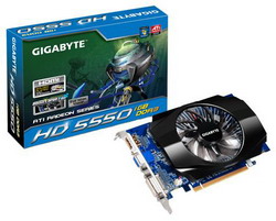  Gigabyte Radeon HD 5550 550 Mhz PCI-E 2.1 1024 Mb 1600 Mhz 128 bit DVI HDMI HDCP
