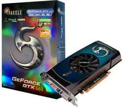 Видеокарта Sparkle GeForce GTX 460 675 Mhz PCI-E 2.0 768 Mb 3600 Mhz 192 bit 2xDVI Mini-HDMI HDCP