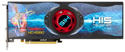 Видеокарта HIS Radeon HD 6990 830Mhz PCI-E 2.1 4096Mb 5000Mhz 512 bit DVI HDCP