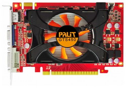 Видеокарта Palit GeForce GTS 450 783Mhz PCI-E 2.0 2048Mb 1400Mhz 128 bit DVI HDMI HDCP