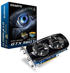 Видеокарта Gigabyte GeForce GTX 560 Ti 822Mhz PCI-E 2.0 1024Mb 4000Mhz 256 bit 2xDVI Mini-HDMI HDCP