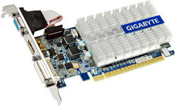 Видеокарта Gigabyte GeForce 210 520Mhz PCI-E 2.0 1024Mb 1200Mhz 64 bit DVI HDMI HDCP