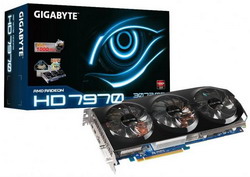 Видеокарта Gigabyte Radeon HD 7970 1000Mhz PCI-E 3.0 3072Mb 5500Mhz 384 bit DVI HDMI HDCP