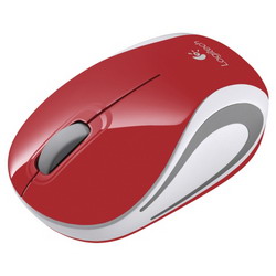  Logitech Wireless Mini Mouse M187 Red-White USB