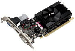 Видеокарта MSI GeForce GT 610 810Mhz PCI-E 2.0 2048Mb 1000Mhz 64 bit DVI HDMI HDCP Cool